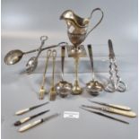 Bag of silver plated spoons, tongs, forks etc. (B.P. 21% + VAT)