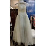 Vintage 50's cream tulle ballgown style wedding dress with sweetheart neckline. (B.P. 21% + VAT)