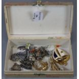 A collection of silver and costume jewellery boat brooches. (B.P. 21% + VAT)