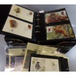 World Wildlife Fund collection of stamps, First Day Covers and maxi-cards in two special albums