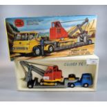 Corgi toys Major no. 27 gift set in original box, machinery carrier with Bedford tractor unit and