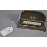 Early 20th century silver desk calendar with pullout months of the year. (B.P. 21% + VAT)