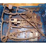 Box of rusty metal traps. (B.P. 21% + VAT)