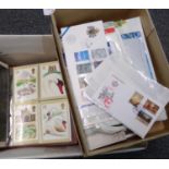 Great Britain collection of mostly used Post Office Cards in three Royal Mail albums plus box with a