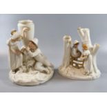 Royal Worcester 'Hadley' figure group, by James Hadley, no. 828 'Country Courtship' and another