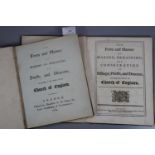Two antiquarian leather bound ecclesiastical books; 'The Form and Manner of Making and ordaining