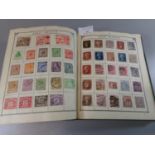 All World collection of stamps in green Lincoln album, 100s of stamps, earlies to 1920's,