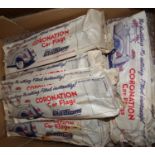 Box of stadium coronation car flags in their original paper packets. (B.P. 21% + VAT)