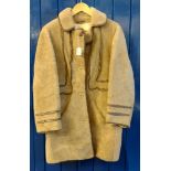 Ladies vintage 60's/70's sheepskin short coat/jacket with leather piping. (B.P. 21% + VAT)