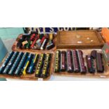 Three trays of Wrenn OO gauge Hornby and other carriages, locomotives, tenders etc. (3) (B.P.