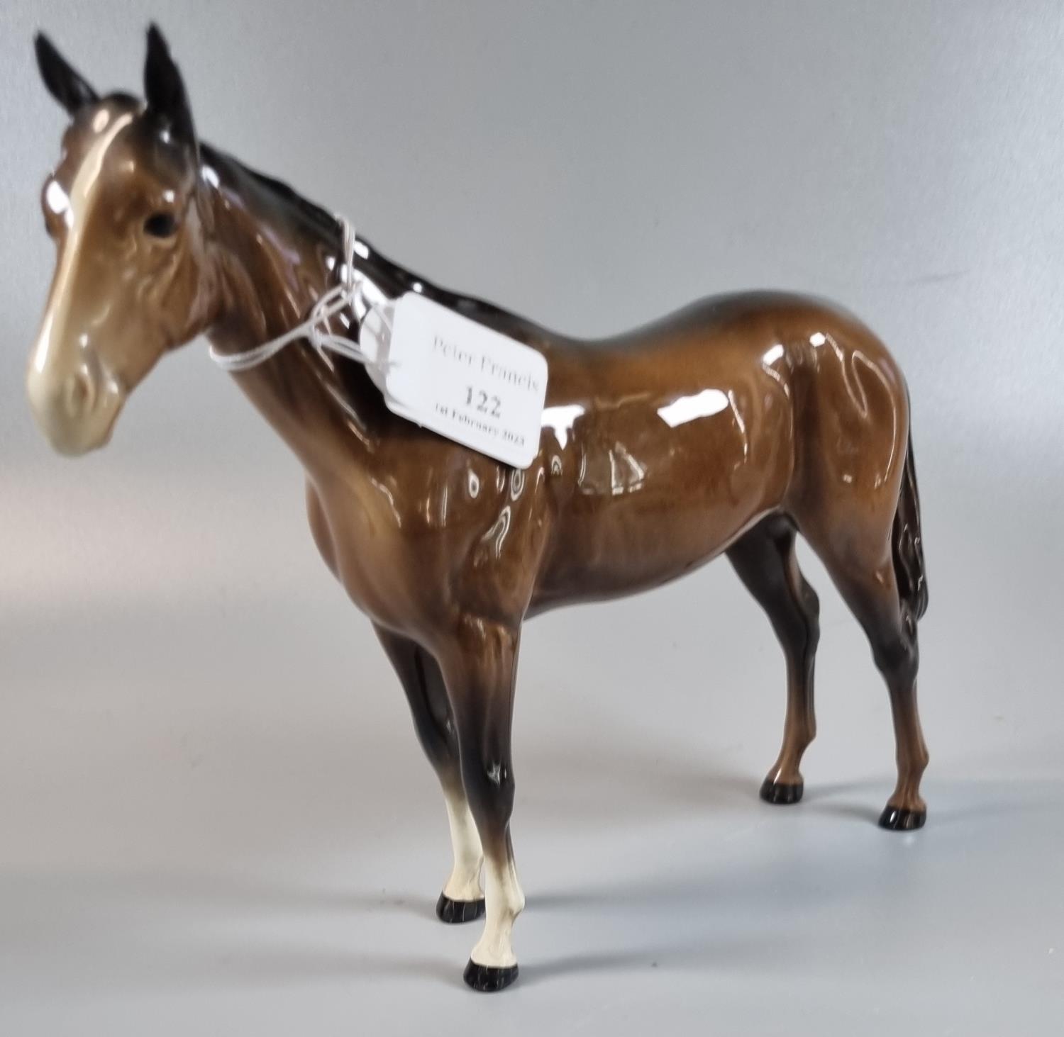Beswick racehorse, brown gloss finish. (B.P. 21% + VAT)