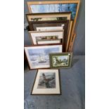Six assorted furnishing pictures, prints etc. (6) (B.P. 21% + VAT)