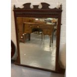 Edwardian mahogany framed over mantle mirror. (B.P. 21% + VAT)