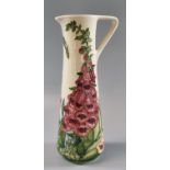 Modern Moorcroft Art pottery tube lined 'Amberswood' single handled ewer type conical jug by