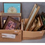 Two boxes of assorted furnishing pictures,'Old Masters', prints etc. (B.P. 21% + VAT)