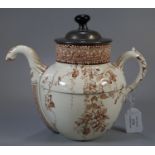 Doulton Burslem for J.J. Royale, Manchester 19th Century pottery transfer printed teapot with