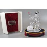 Swarovski crystal figurine of a harlequin, SCS annual edition 2001 by Anton Hirzinger. In original