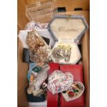Box of costume jewellery, to include: dress rings, earrings, brooches, necklaces etc. (B.P. 21% +