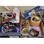 Two trays of assorted costume jewellery, various. (B.P. 21% + VAT)