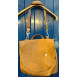 Vintage the J. Peterman Company, Lexington, Kentucky leather messenger bag with shoulder strap. (B.