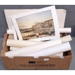 Box of assorted unframed pictures, automotive, photographs, drawings etc. (B.P. 21% + VAT)
