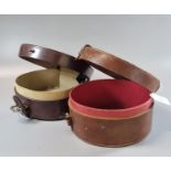 Two leather collar boxes. (B.P. 21% + VAT)