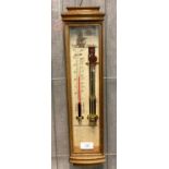 Reproduction Admiral Fitzroy oak framed storm glass barometer. (B.P. 21% + VAT)