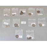 Collection of early English hammered silver coins: Edward III, Elizabeth I, William III, various and