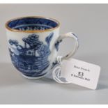 18th Century Qianlong Chinese porcelain blue and white coffee cup, overall decorated with