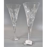Pair of Waterford crystal conical champagne flutes. (2) (B.P. 21% + VAT)
