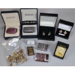 Collection of assorted cigarette lighters: Ronson, Zippo etc. cufflinks etc. (B.P. 21% + VAT)