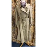 Vintage camel coloured women's Burberrys' trench coat, size 12L, with Burberrys' Made in England