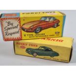 A Corgi toys 307 E Type Jaguar BOX ONLY, together with a Dinky Toys 157 Jaguar XK120 BOX ONLY. (