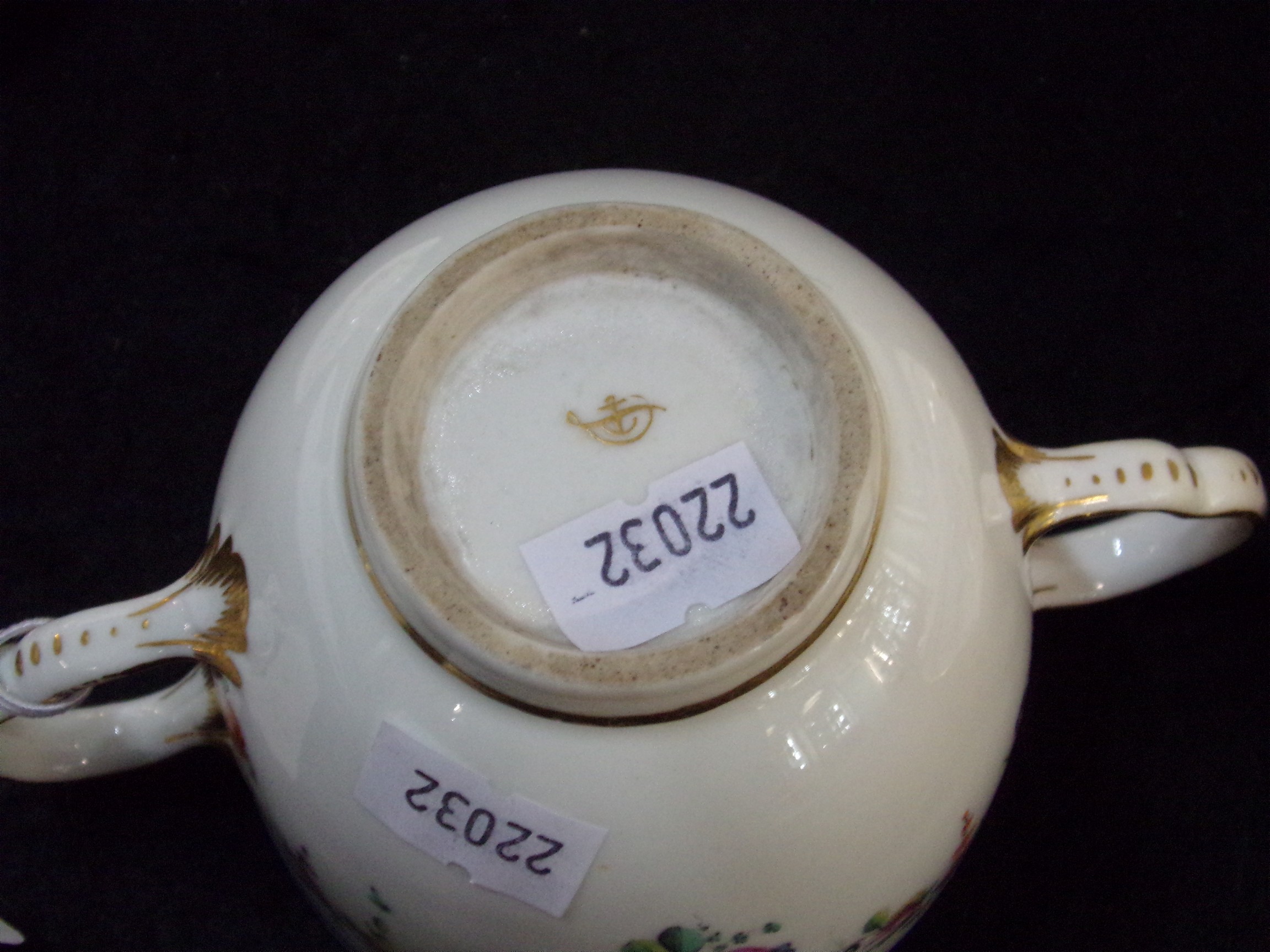 Collection of 19th Century Derby porcelain items to include: two handled chocolate lidded cup on - Image 4 of 8