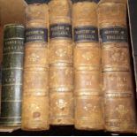 Box of antiquarian books: four volumes of 'History of England', Blackie & Son 1870 and 1867 and a