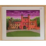 British school, indistinctly signed, St David's Cathedral, limited edition coloured print No. 66/