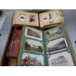 Postcards selection in old album with Welsh interest, plus album of old photographs and other
