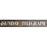 Single sided brass and enamel sign 'Sunday Telegraph'. 78cm long approx. (B.P. 21% + VAT)