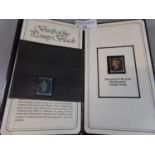 Great Britain Queen Victoria stamps Penny Black and 1840 2d blue in Sumner collection folder. (B.
