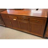 Modern Chinese hardwood sideboard. Length 183cm approx.(B.P. 21% + VAT)