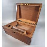 Victorian walnut writing box. (B.P. 21% + VAT)