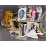 Box of diecast model vehicles in original boxes to include: Models of Yesteryear, Lledo Promotional,