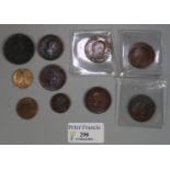 Collection of 18th and 19th century British coins, various together with two French 18th century