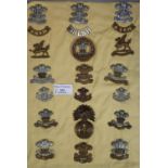 Collection of Welsh British military cap badges including: Brecknockshire, The Welsh, Fishguard, The