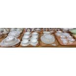 Four trays of Royal Albert English bone china 'Sweet Violets' design items to include: various