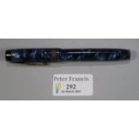 Kingswood blue marbled finish vintage fountain pen with gold nib. (B.P. 21% + VAT)