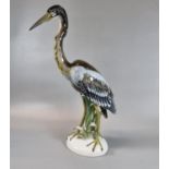Rosethal German porcelain study of a Heron. 35cm high approx. (B.P. 21% + VAT)