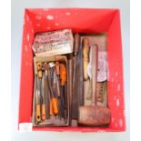 Collection of vintage jewellery maker tools and accessories, to include: wooden mallet, ring