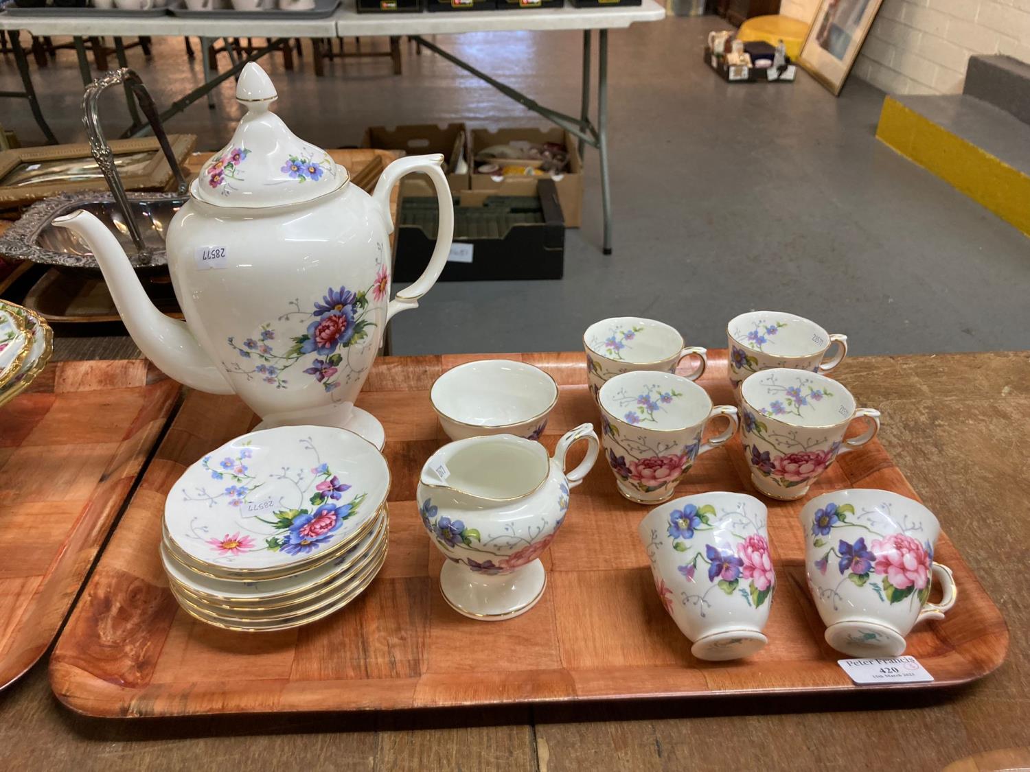 Two trays of Royal Albert 'Old Country Roses' teaware, to include: teapot. cups, saucers, milk - Image 2 of 3