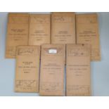 Seven Royal Airforce edition folding maps, to include: Sheet One, Three, Four, Six, Seven, Nine